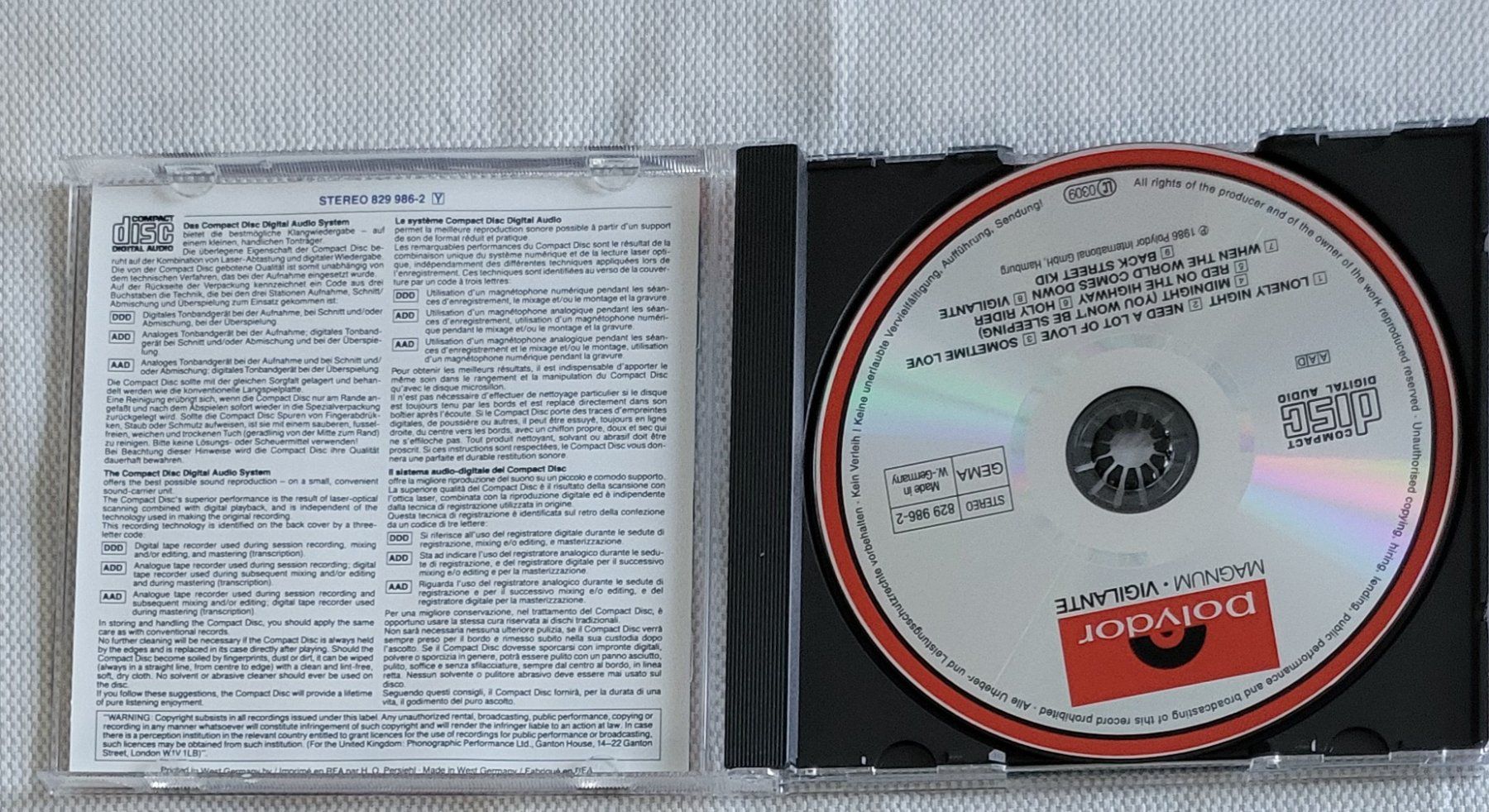 CD: Magnum - Vigilante – Usato da Villars-sur-glane venduto da Epsilonhike 2