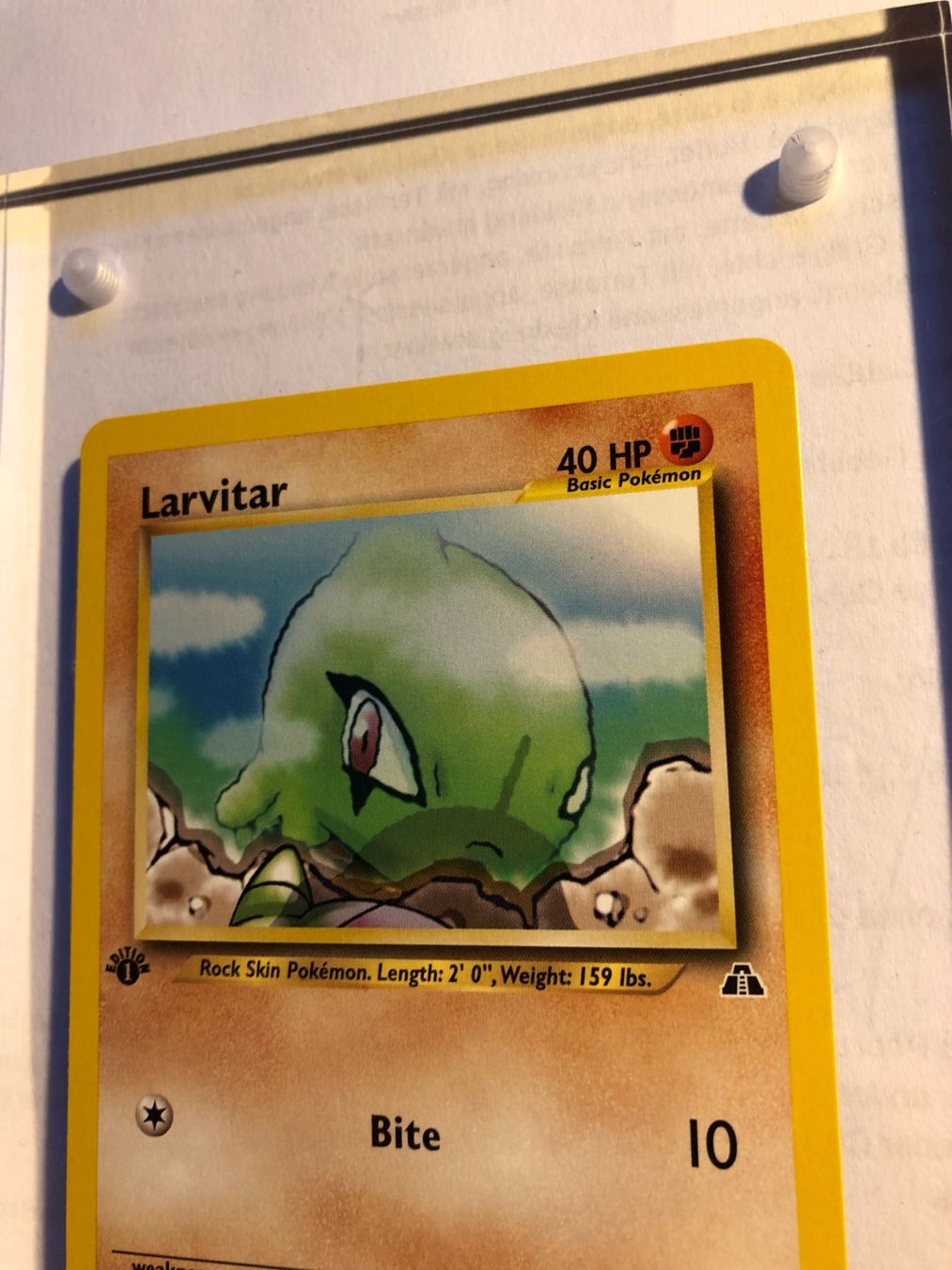Cartes à collectionner: Larvitar 1st Neo Discovery - MINT - ab 1.- – D'occasion à Giubiasco par dan_pr8b 3