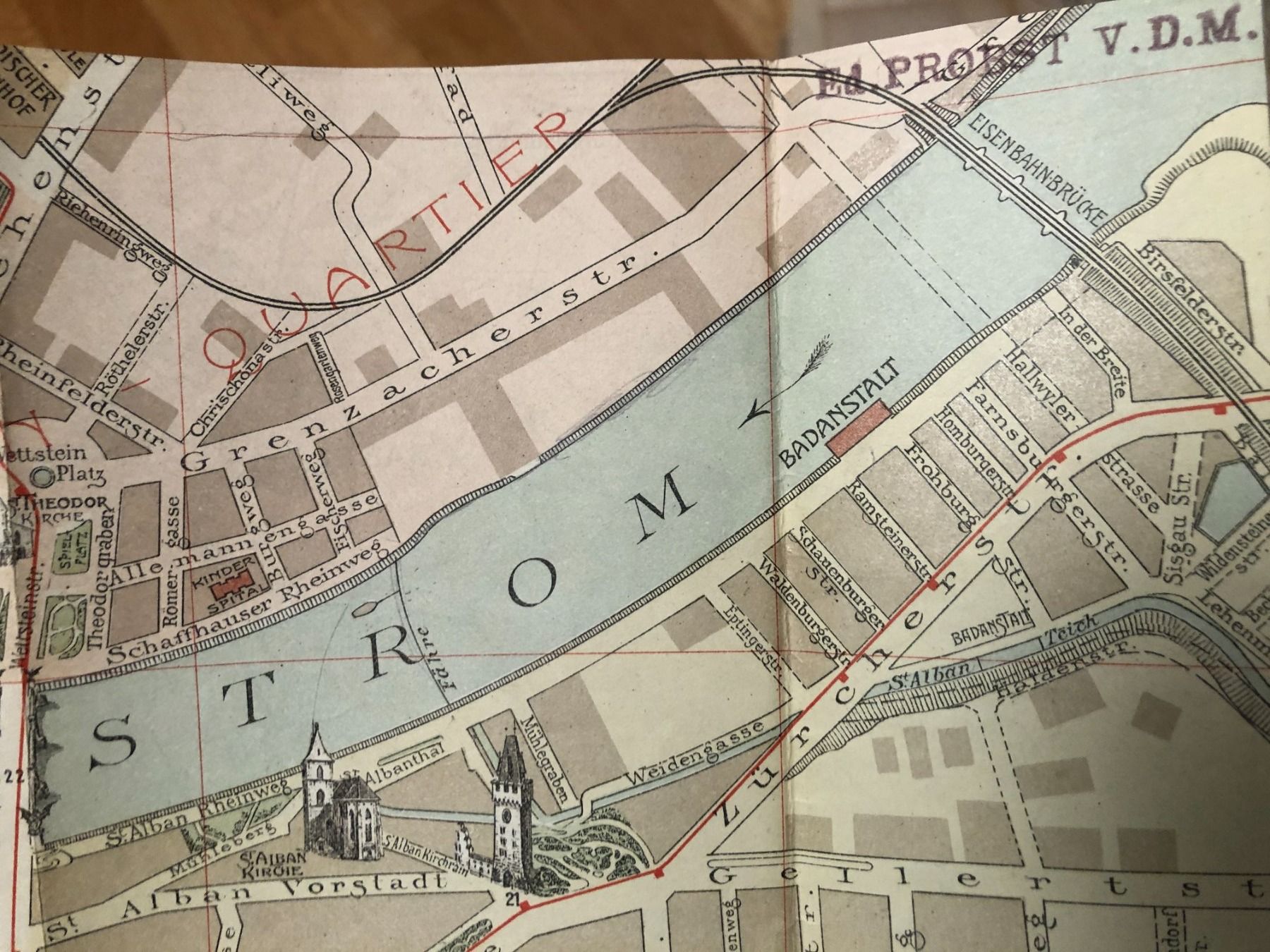 Cartine & Atlanti: Stadtplan Basel (und Umgebung) 1902 – Usato da Zürich venduto da allp 3