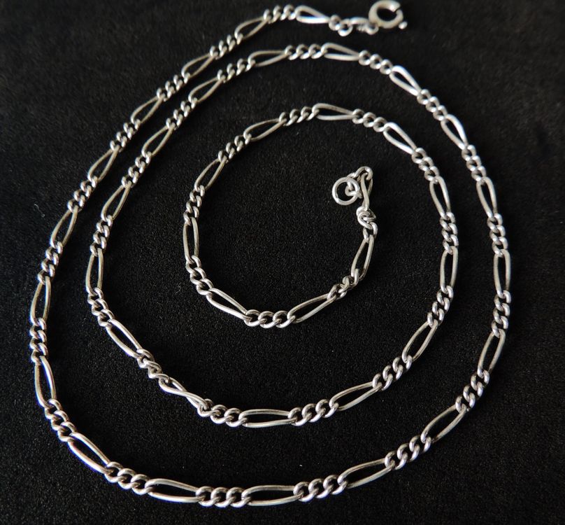 925 Sterling Silber 6 MM 18 K Gold Voll Seitlich Figaro Kette Halskette Für Frau Mann Mo Hochzeit Engagement Schmuck Geschenke