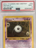 Pokemon Karte Unown P first Edition Neo Destiny PSA 9