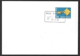 Brief Aushilfsstempel 6234 WILIHOF 22.X.80 (SO)