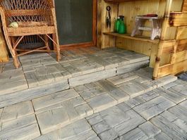 Gartenplatte (V1) mit Holzimitation Ausverkauf