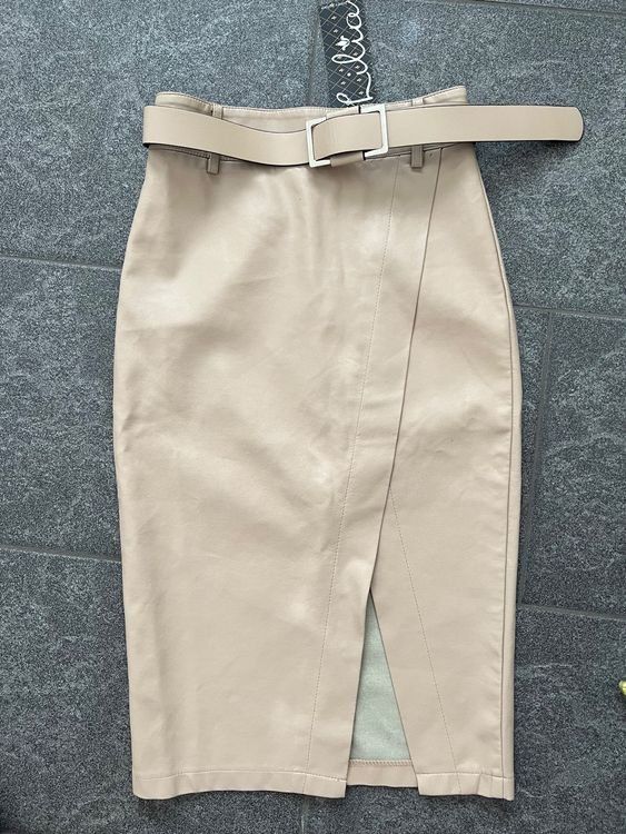 Gonne: Echt Leder Jupe Rock beige gr XS-S – Usato da Rünenberg venduto da AlinaFuss 1