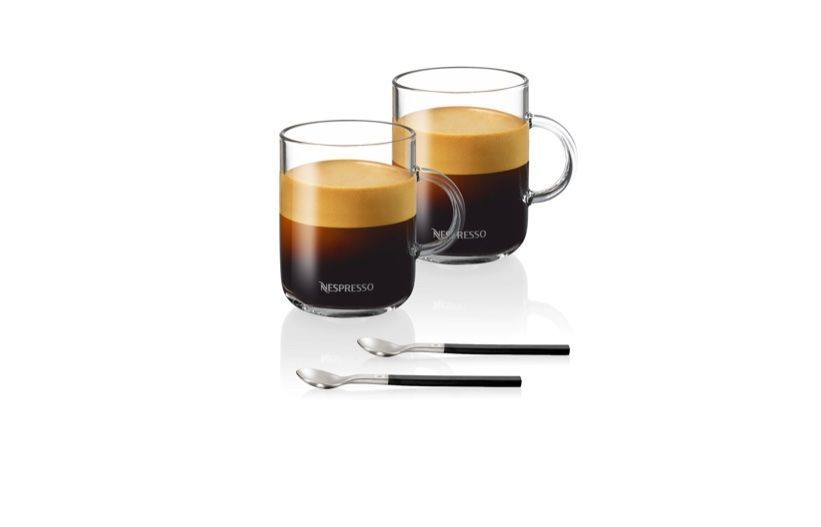 Nespresso glass mugs and spoons New Kaufen auf Ricardo