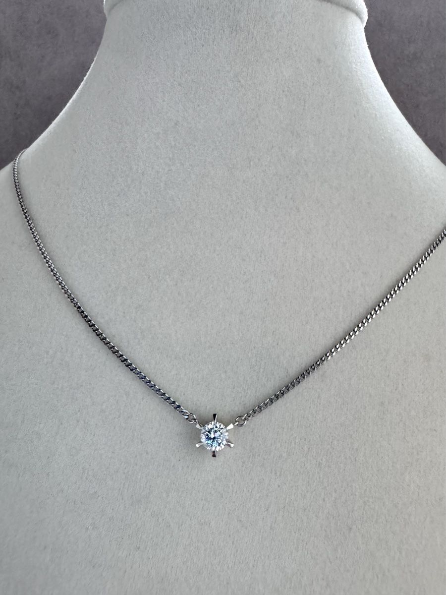 Catenine: Diamant Solitär Kette 0.35 aus Platin – Usato da Kriens venduto da hannaandkiko 2