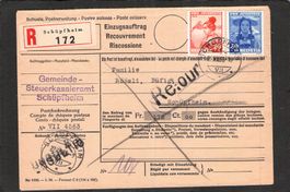 Einzugsauftrag: Pro Juventute Nr. J87 + J88 , gel. 21.Xll.38