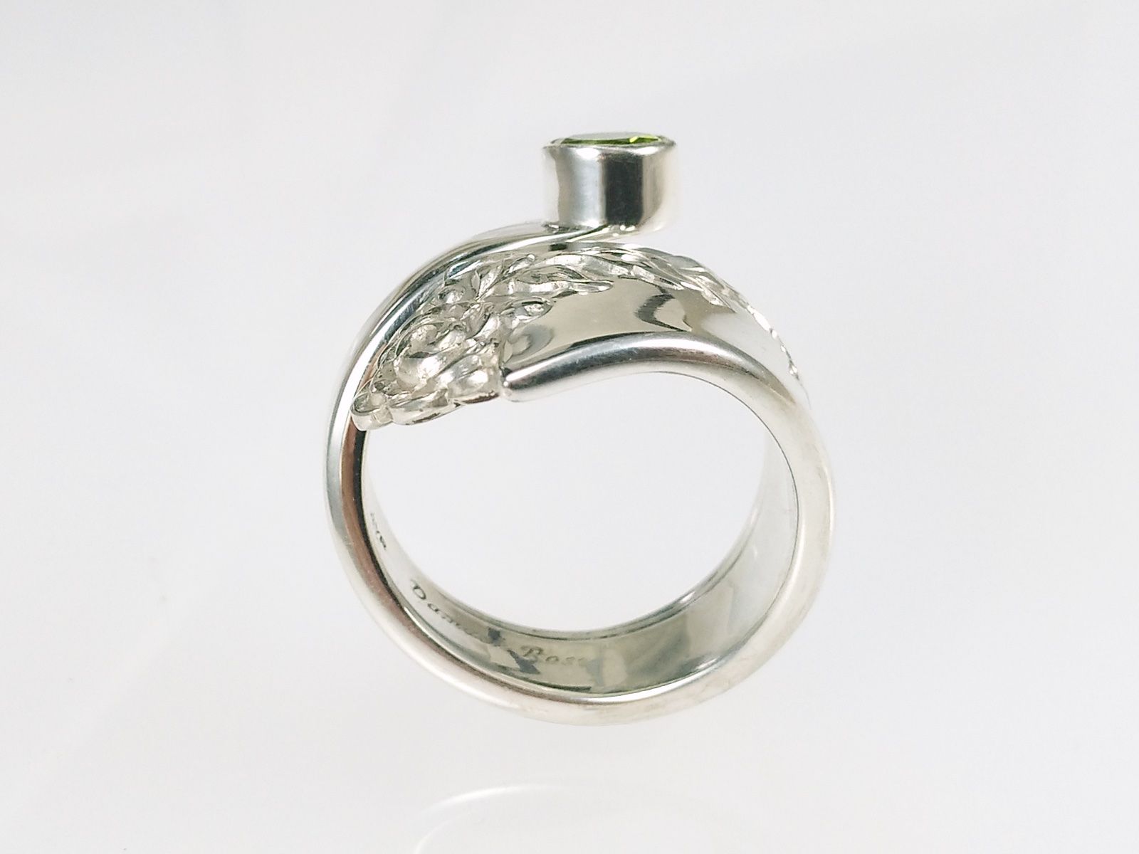 Anelli: Offener Jugendstil Silberring mit Peridot – Nuovo e nell'imballaggio originale da Meilen venduto da Byrd-bijoux 3
