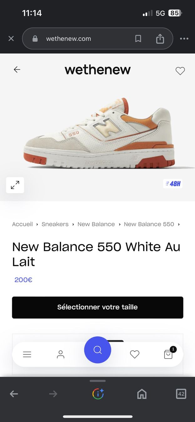 New Balance Scarpe da uomo: New Balance 550 | Taille 39 – Nuovo (secondo la descrizione) da Charmey (Gruyère) venduto da ya_12 7