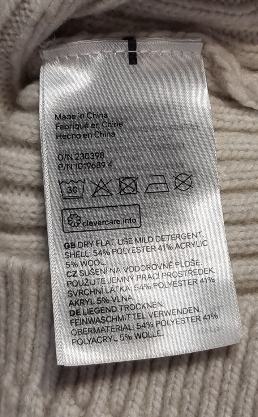 H&M Vestiti: M/L (38) 40/42 schlichtes STRICKKLEID écru / Longpullover – Usato da Dürnten venduto da Bachtelsurfer 8