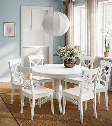 Tischset: 6 sedie IKEA ROSENTORP / INGOLF bianche – Gebraucht aus Menzonio von rom_6lk7