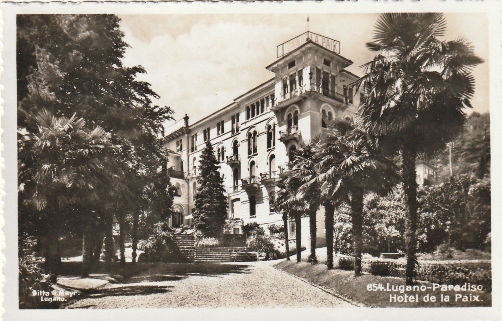 Ansichtskarten: Lugano Paradiso Hotel de la Paix – Gebraucht aus Rorschacherberg von fratovi2