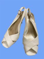 Weisse Sommer Sandalen, elegant & bequem, Grösse 38