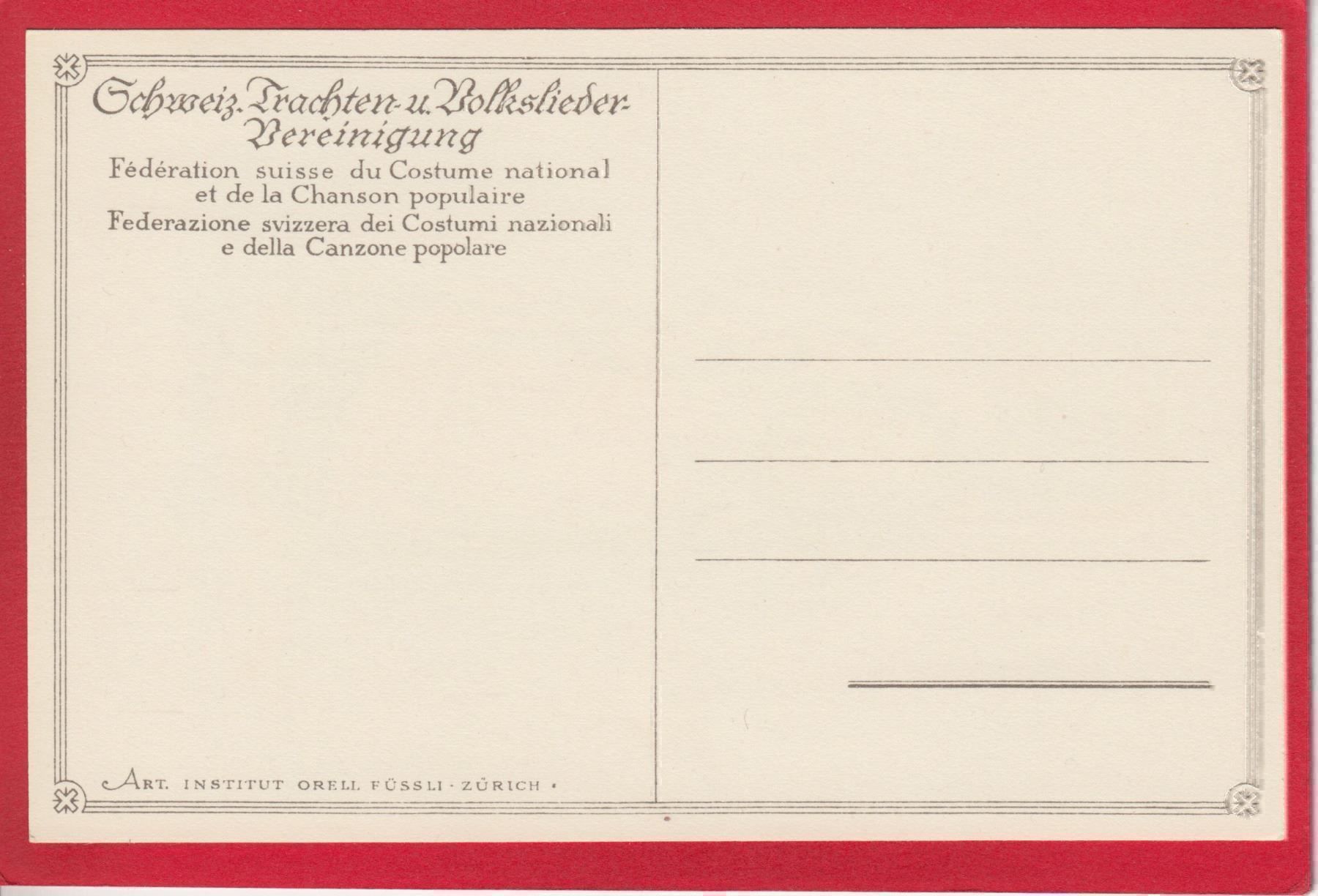 Cartoline postali: AK TRACHT HALLAUERBRAUT, SCHAFFHAUSEN – Usato da Grüningen venduto da Kartensammler 1