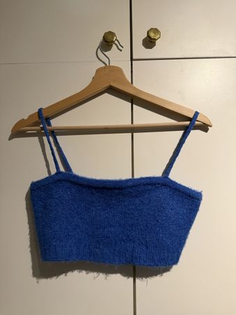 Top Nasty Gal bleu knit - S