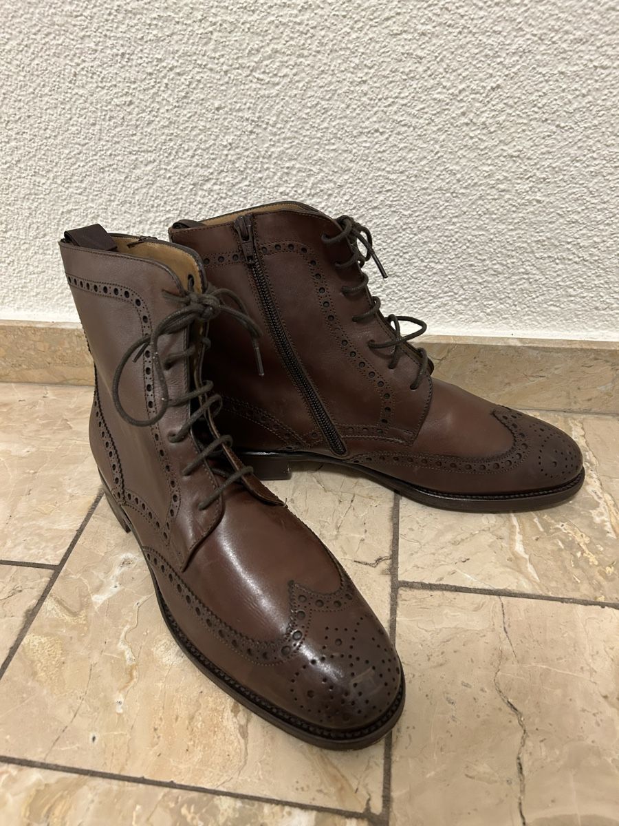 Scarpe da donna: Herbst-Lederstiefel mit Muster – Usato da Zürich venduto da sop_82jx