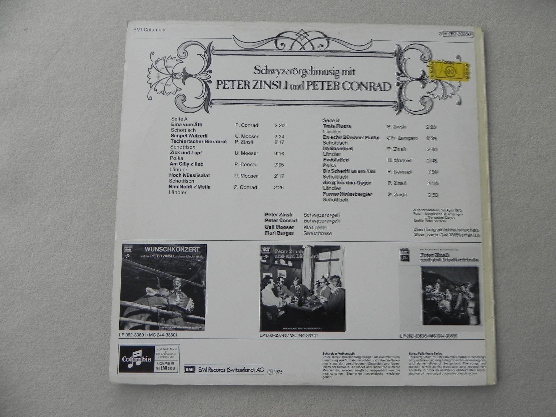 Dischi in vinile: Volksmusik LP Peter Zinsli Peter Conrad – Usato da Siebnen venduto da krimsie 1