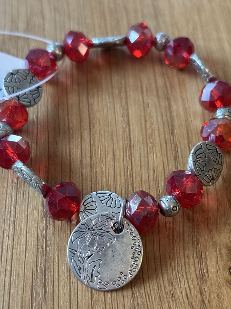 Bracciali & Braccialetti: Red Crystal Bracelet, Nickel Free – Nuovo e nell'imballaggio originale da Genève venduto da gai_w7bf 1