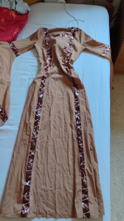 Mittelalter-Kostüm braun mit Kapuze Damen Gr. M