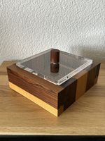Vintage Design Schatulle Italien Holz mit Plexiglas Mid Cent