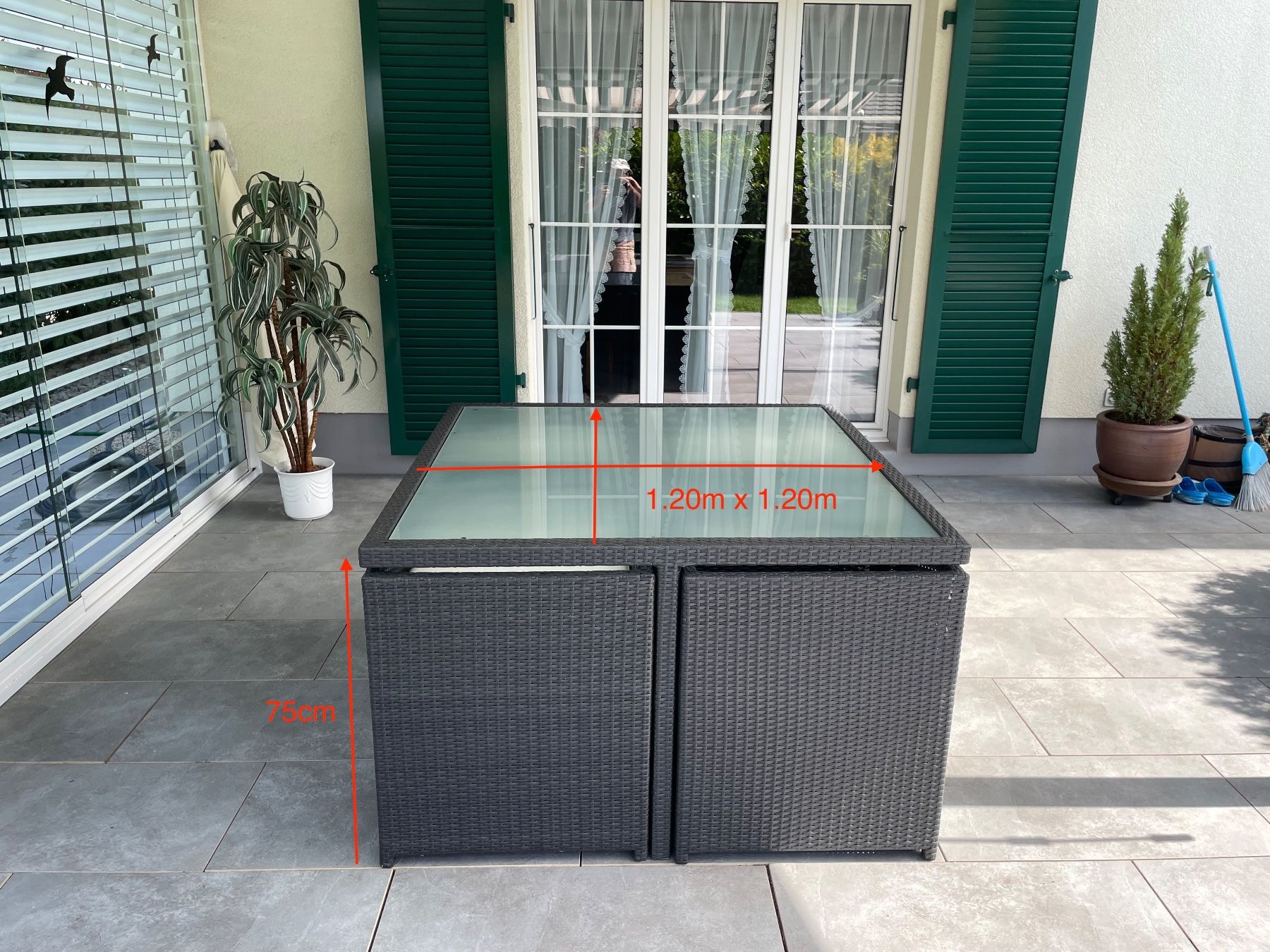 Set de table et chaises: Gartentisch-Set Polyrattan - Sommer-Angebot – D'occasion à Himmelried par waschbaerchen 9