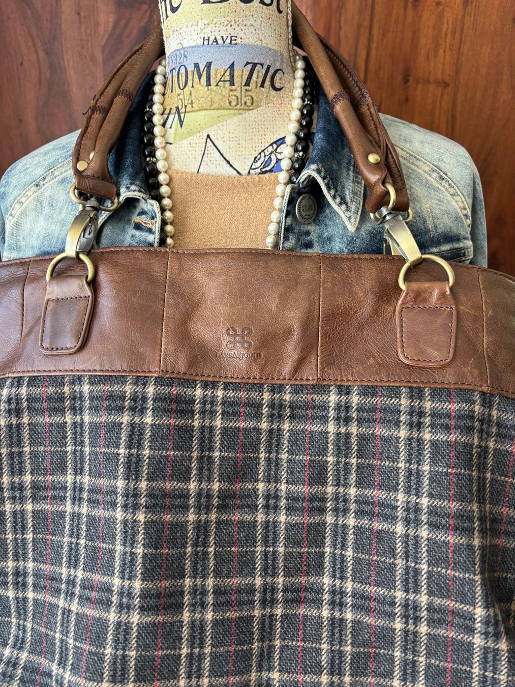 Borse da donna: TASCHE mit Leder und Stoffbesatz – Usato da Merishausen venduto da yourdream