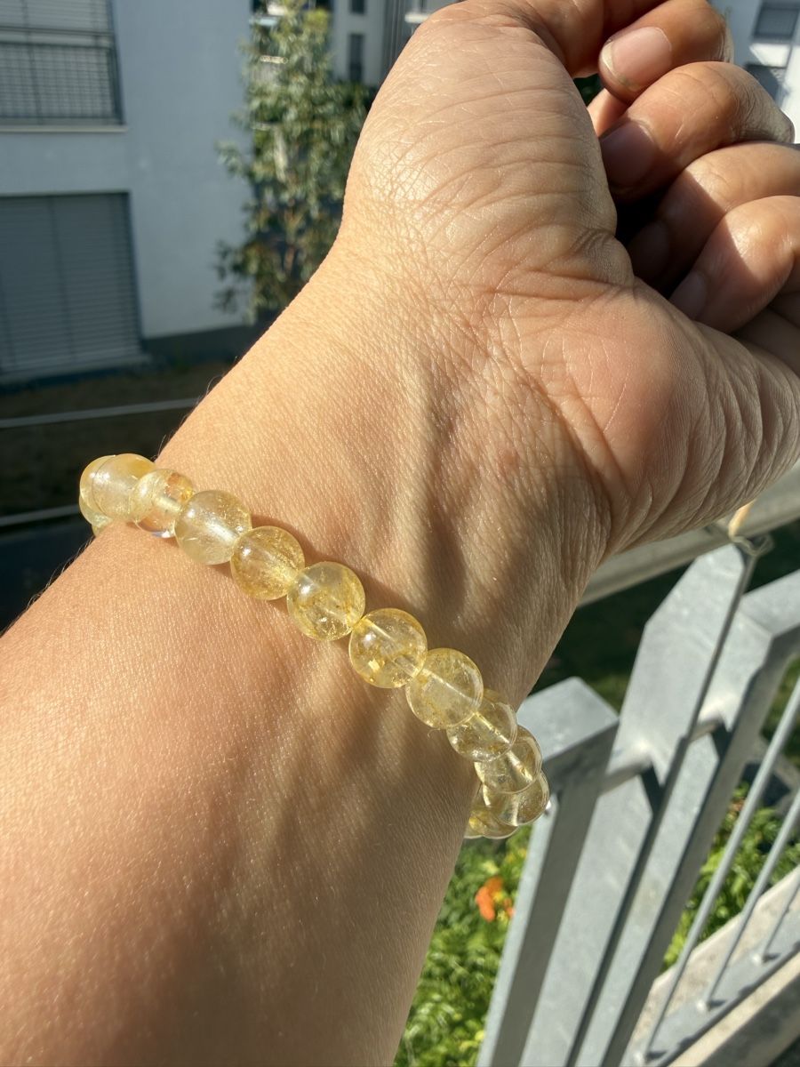 Armbänder & -reifen: Echtes Gelber Topas Perlenarmband Elastisches – Neu (gemäss Beschreibung) aus Jegenstorf von SteinGlanz 5