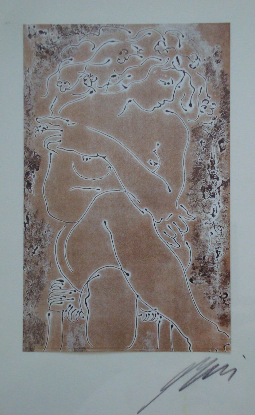 Grafica & Litografie: Hans Erni 1909-2015, "Mädchen Akt sitzend" – Usato da Oberdorf NW venduto da Lufao