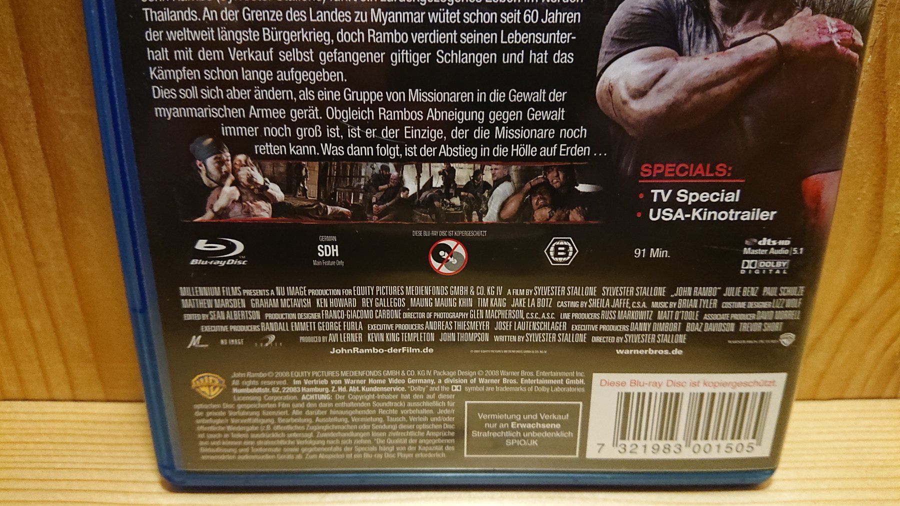 Tutti i DVDs: JOHN RAMBO Blu-Ray Uncut mit Sylvester Stallone – Usato da Wilderswil venduto da Exebub 3