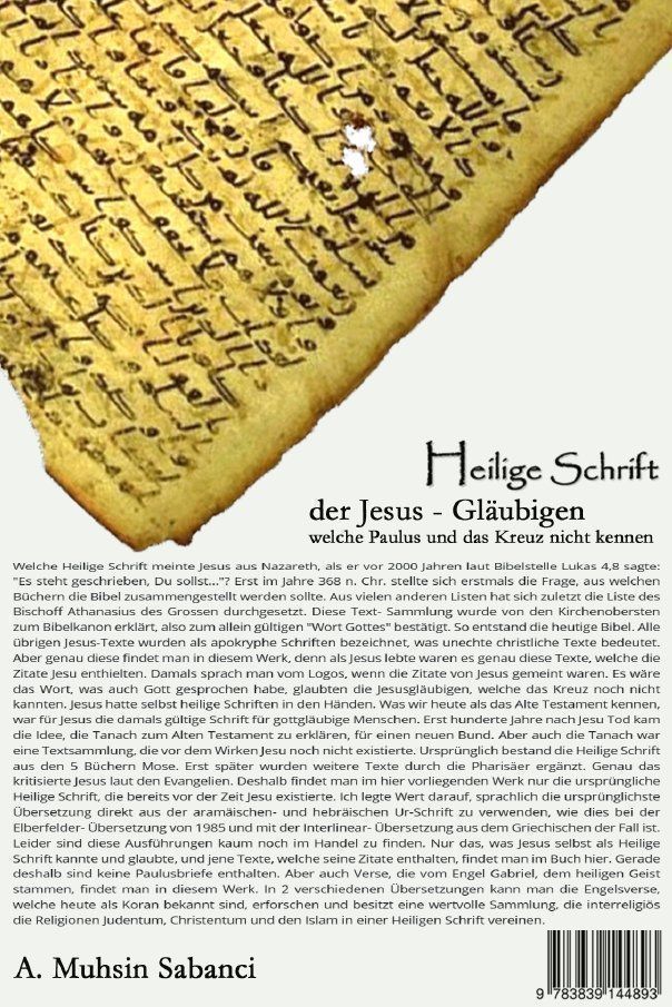 Libri: Buch: Heilige Schrift der Jesusgläubigen – Nuovo e nell'imballaggio originale da Hitzkirch venduto da enya2007 6