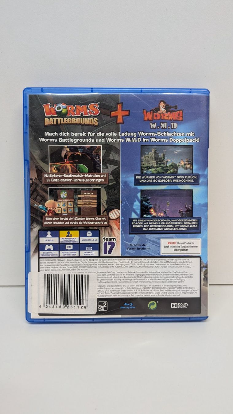 Giochi: Worms Battlegrounds + Worms W.M.D - PlayStation 4 – Usato da Menziken venduto da mame18 2
