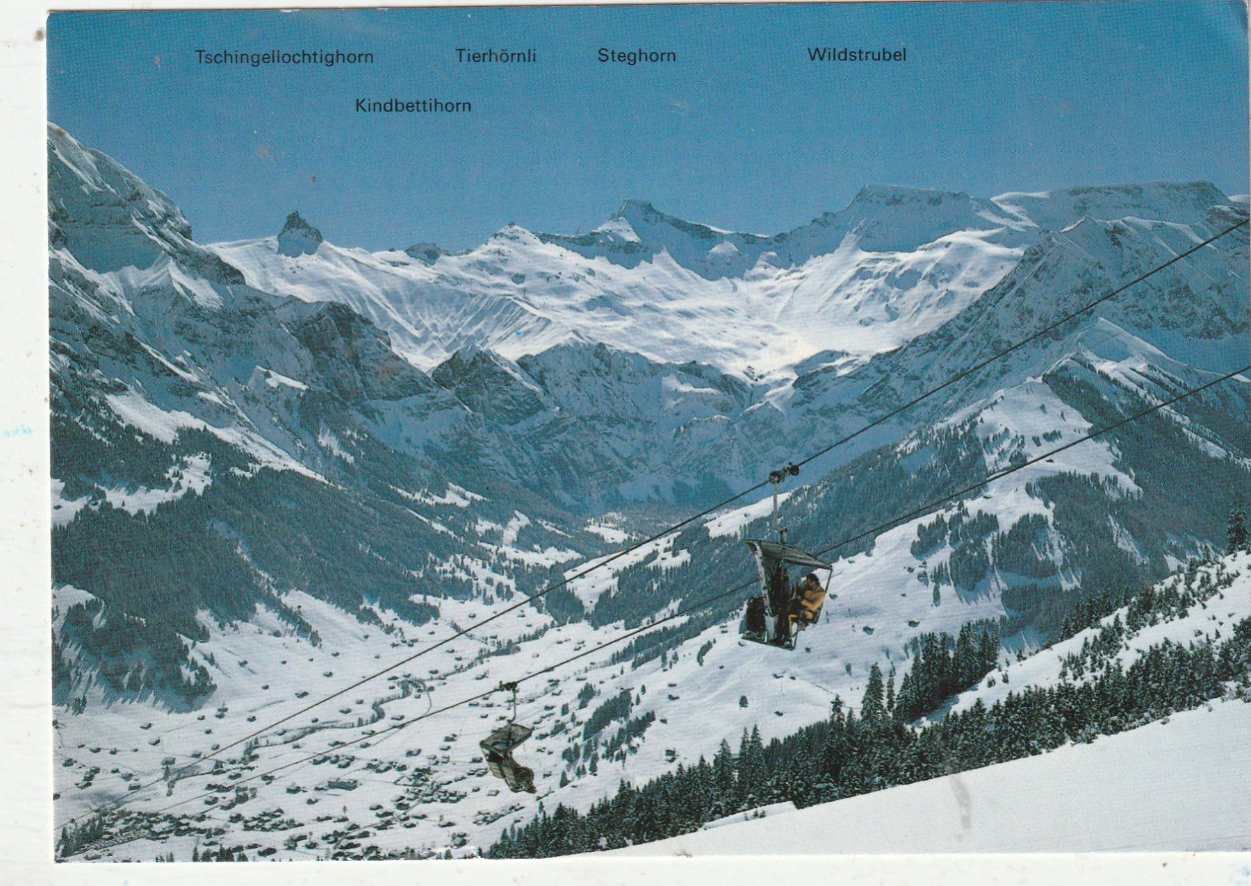 Cartoline postali: 2 Karten Adelboden Skibetrieb – Usato da Lumbrein venduto da made02 2