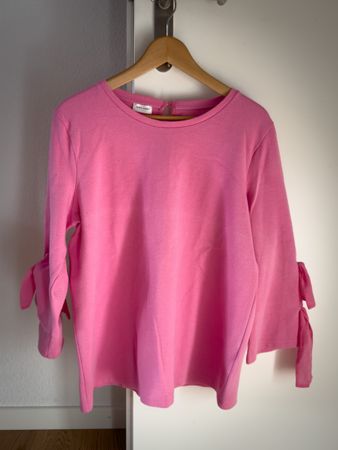 Gerry Weber top, Gr. 42, pink with ribbon detail sleeves