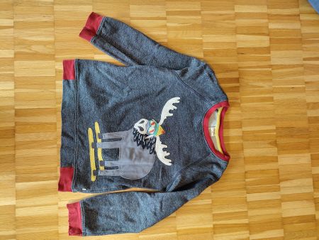 Cooler Frugi Pullover Rentier auf Skiern, Bio&fair, 140