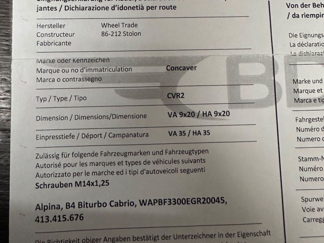 Alpina Pneumatici & Ruote complete: 4x Sommerrad Alpina B4 – Usato da Otelfingen venduto da hof74 5