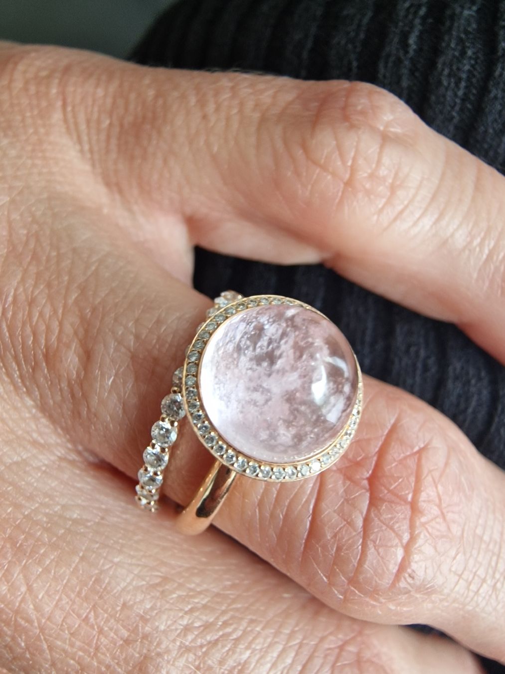 Ringe: Moganit Ring mit Diamanten – Gebraucht aus Widnau von Grisli07