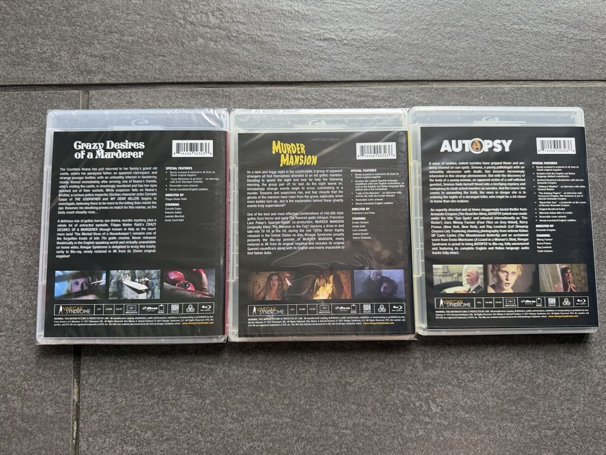 Tutti i DVDs: Forgotten Gialli Volume 3 Blu-ray Vinegar Syndrome – Nuovo (secondo la descrizione) da Zürich venduto da cENS0R 4