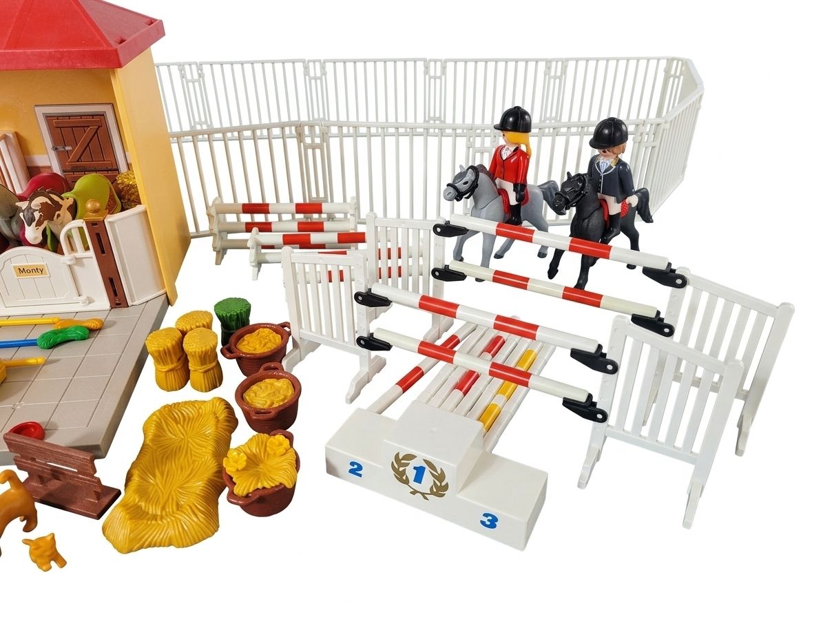 Playmobil Giocattoli: Playmobil, Reiterhof/Springreiten – Usato da Gunzwil venduto da Zappelhans 3
