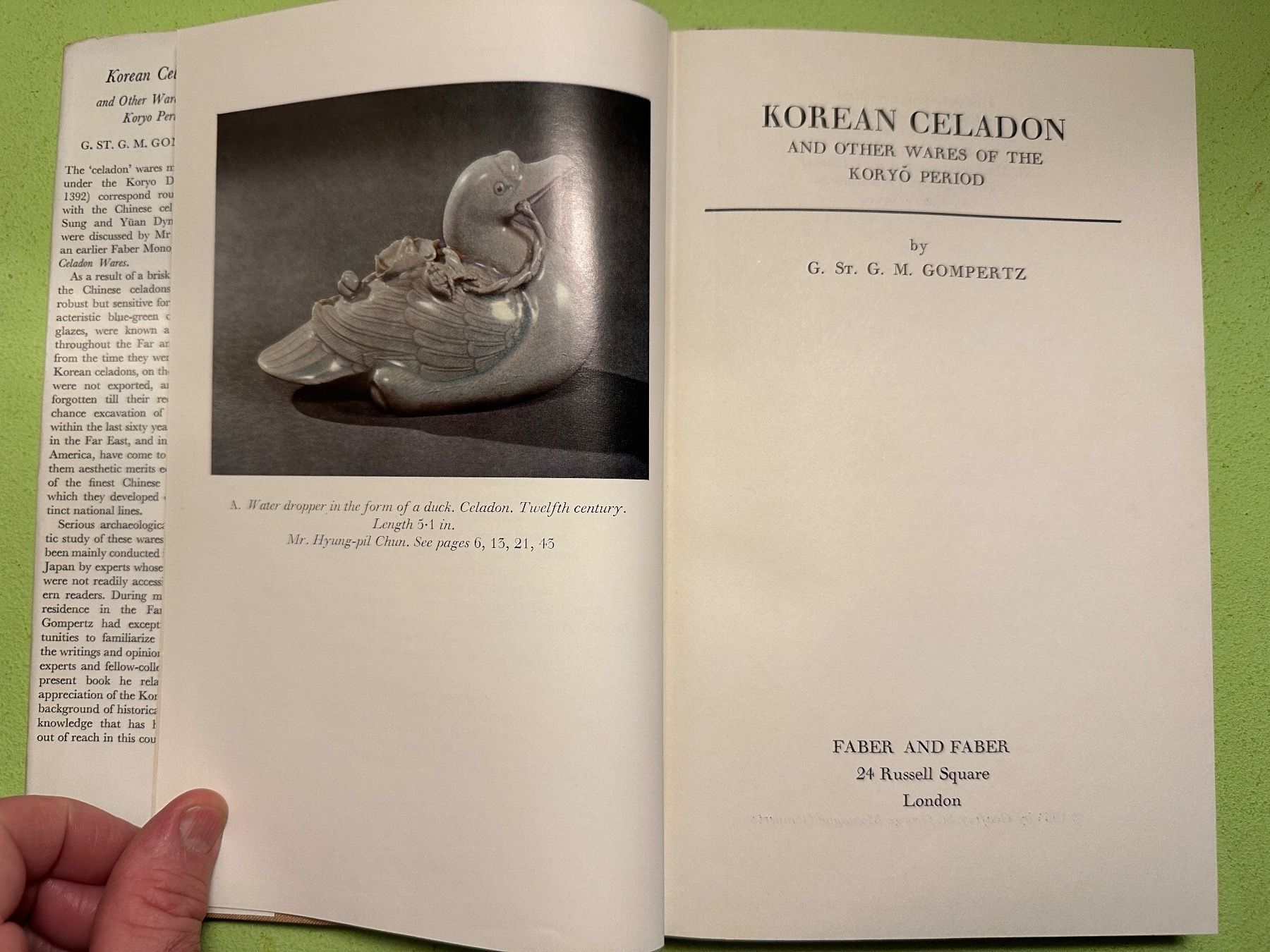 Libri: G. St. G. M. Gompertz: Korean Celadon – Usato da Zürich venduto da allp 1