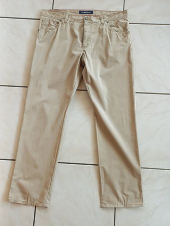 Alberto Sommer Hose, Grösse 38/32, beige