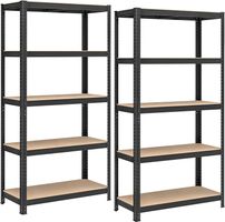2er-Set 180x90x40cm 5-stufiges Lagerregal Regal Metall