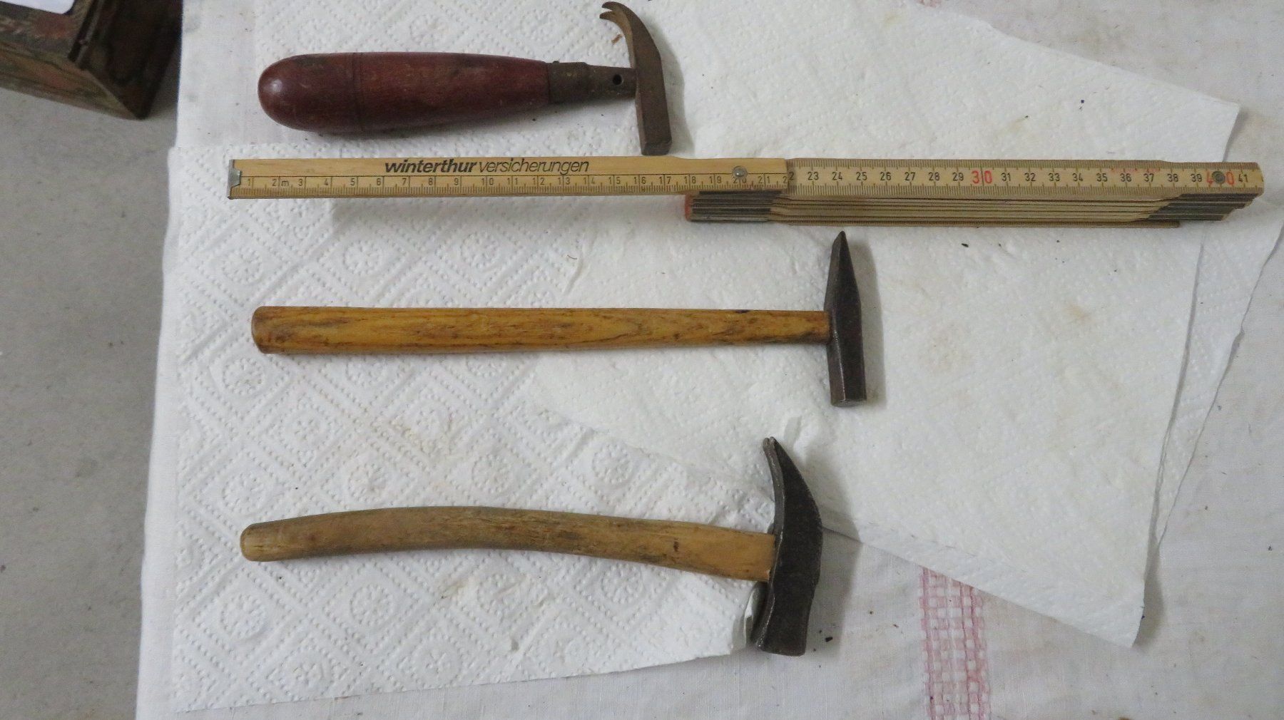 Alle Werkzeuge: Hammer 3 Stück, antik, klein und speziell – Gebraucht aus Wetzikon ZH von morda1954