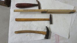 Hammer 3 Stück, antik, klein und speziell