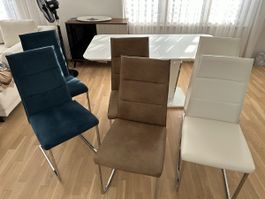 6 Stühle fürs Esszimmer (+ 1 Reserve originalverpackt) 