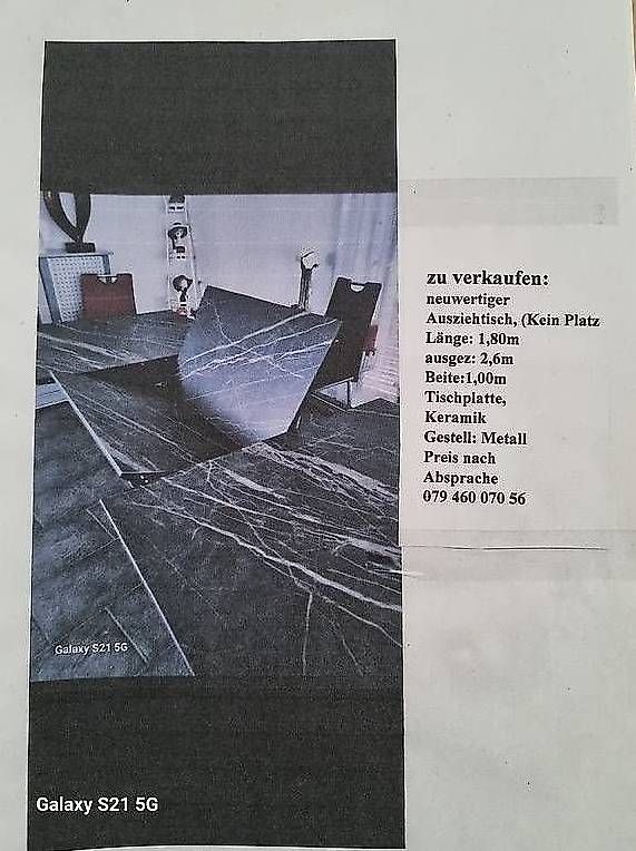 Tables: Ausziehtisch Keramik – D'occasion à Dottikon par Strizzi15 1
