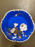 Plat décoratif Roloff, bleu roi et or, parfait état!