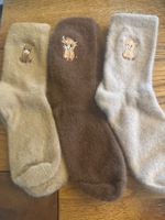 3x Kuschelsocken - flauschig weich-Wohlfühlen- Zeit für Dich