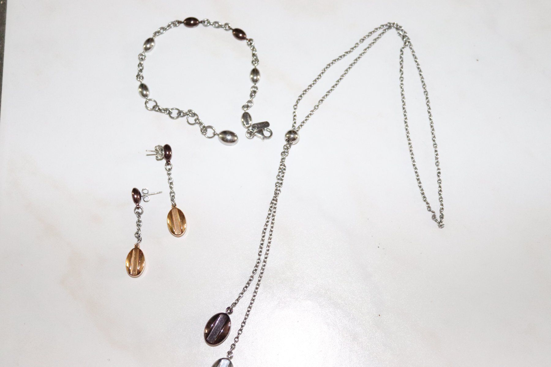 Altri gioielli: Ensemble bijoux collier bracelet boucles occasion – Usato da Biel/Bienne venduto da poison60 1