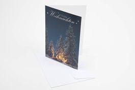 Weihnachtskarte "Laterne und Bänkli"