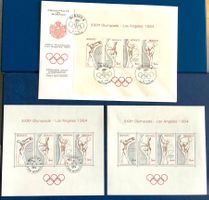 1984 Monaco Olympische Spiele Los Angeles FDC + Block **+ET